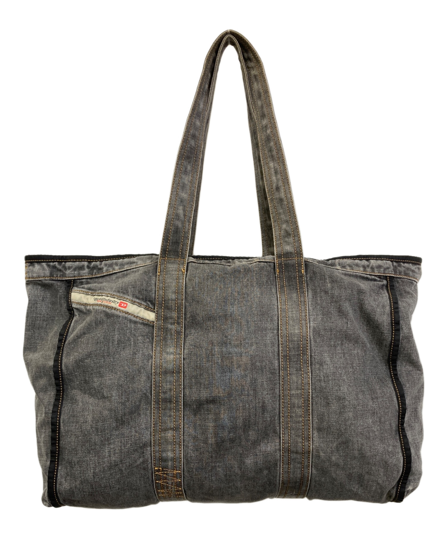 中古・古着通販】DIESEL (ディーゼル) デニムトートバッグ ブラック 