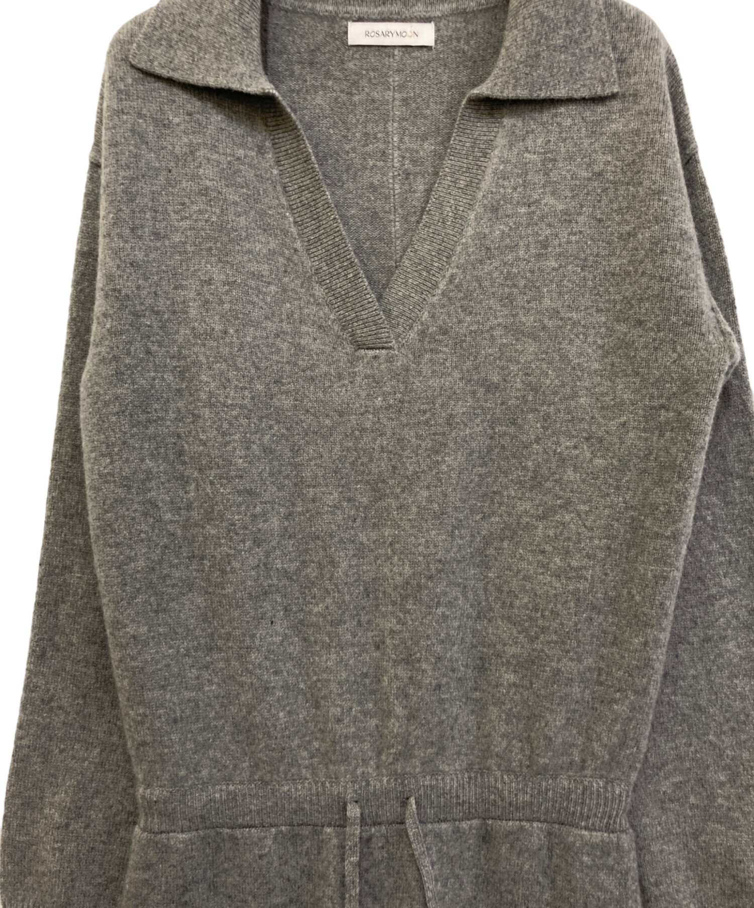 中古・古着通販】ROSARYMOON (ロザリームーン) V-neck Knit All-in-one