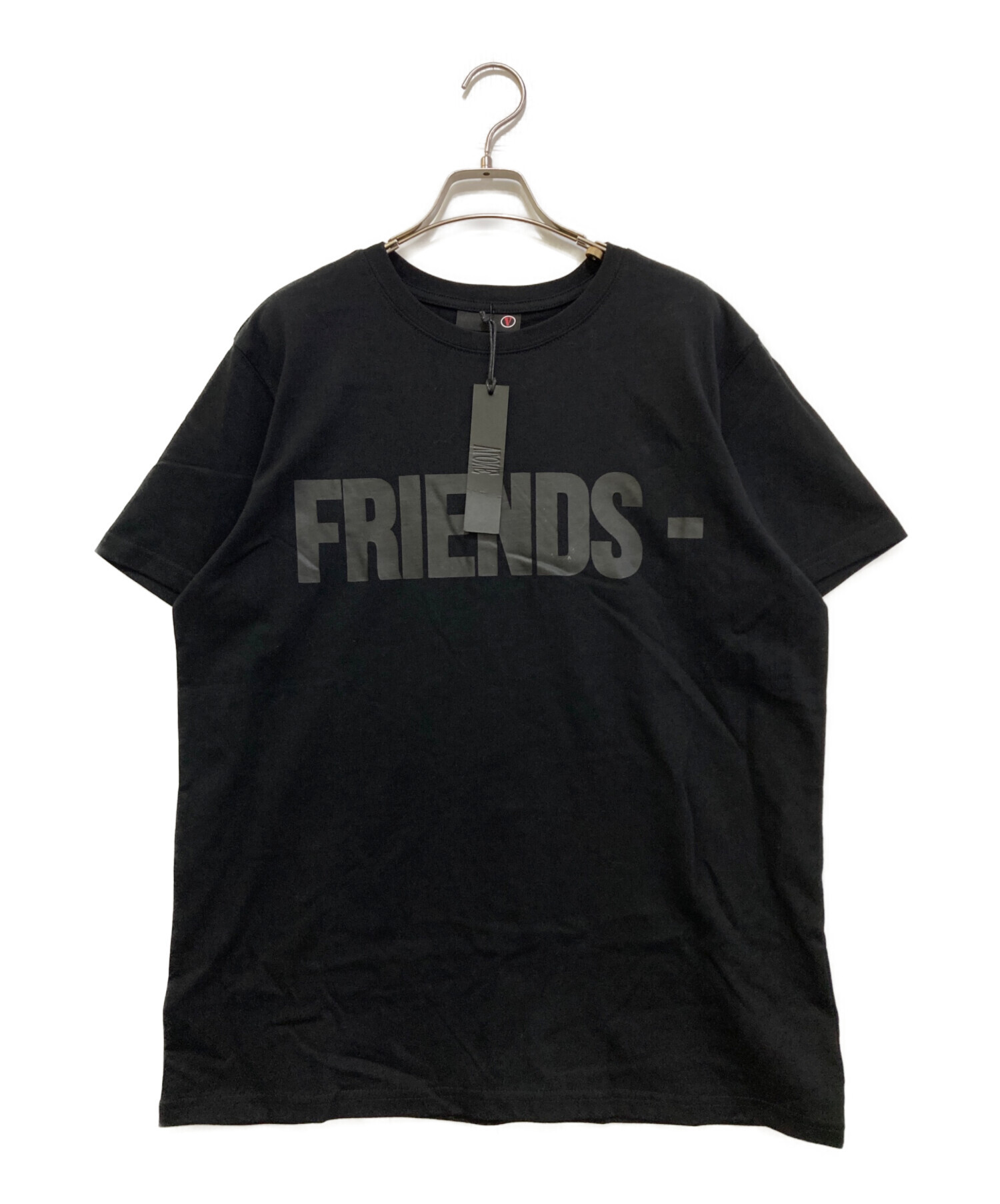 中古・古着通販】VLONE (ヴィーロン) プリントTシャツ ブラック サイズ 