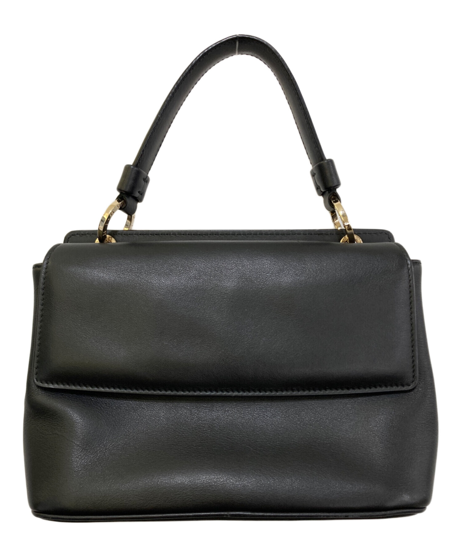 中古・古着通販】BVLGARI (ブルガリ) デュエットハンドバッグ ブラック 