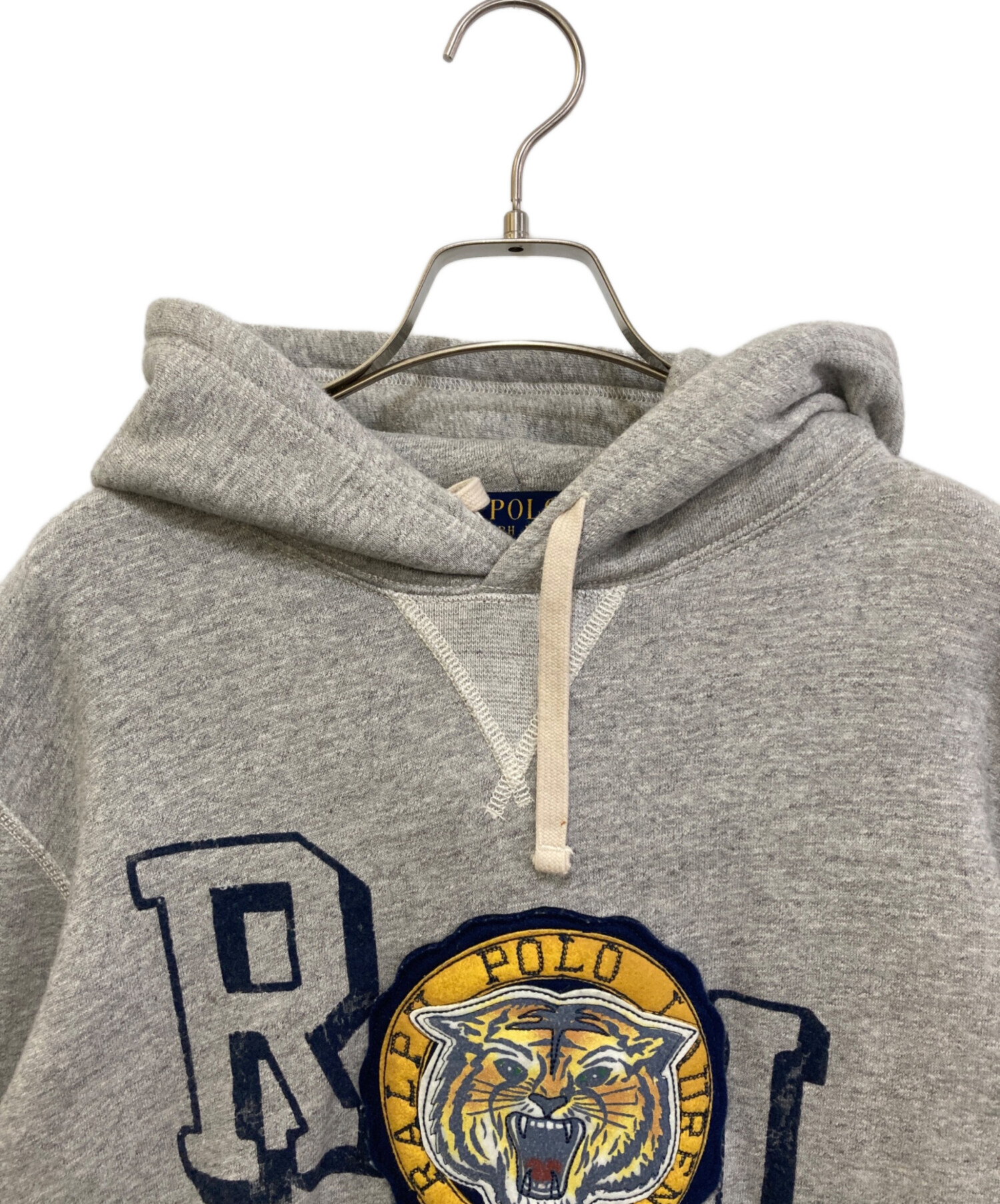 【古着】POLORALPHLAURENロゴワッペンパーカー「PRL67」グレーS 中古・古着通販】POLO RALPH LAUREN (ポロ・ラルフローレン) ロゴ