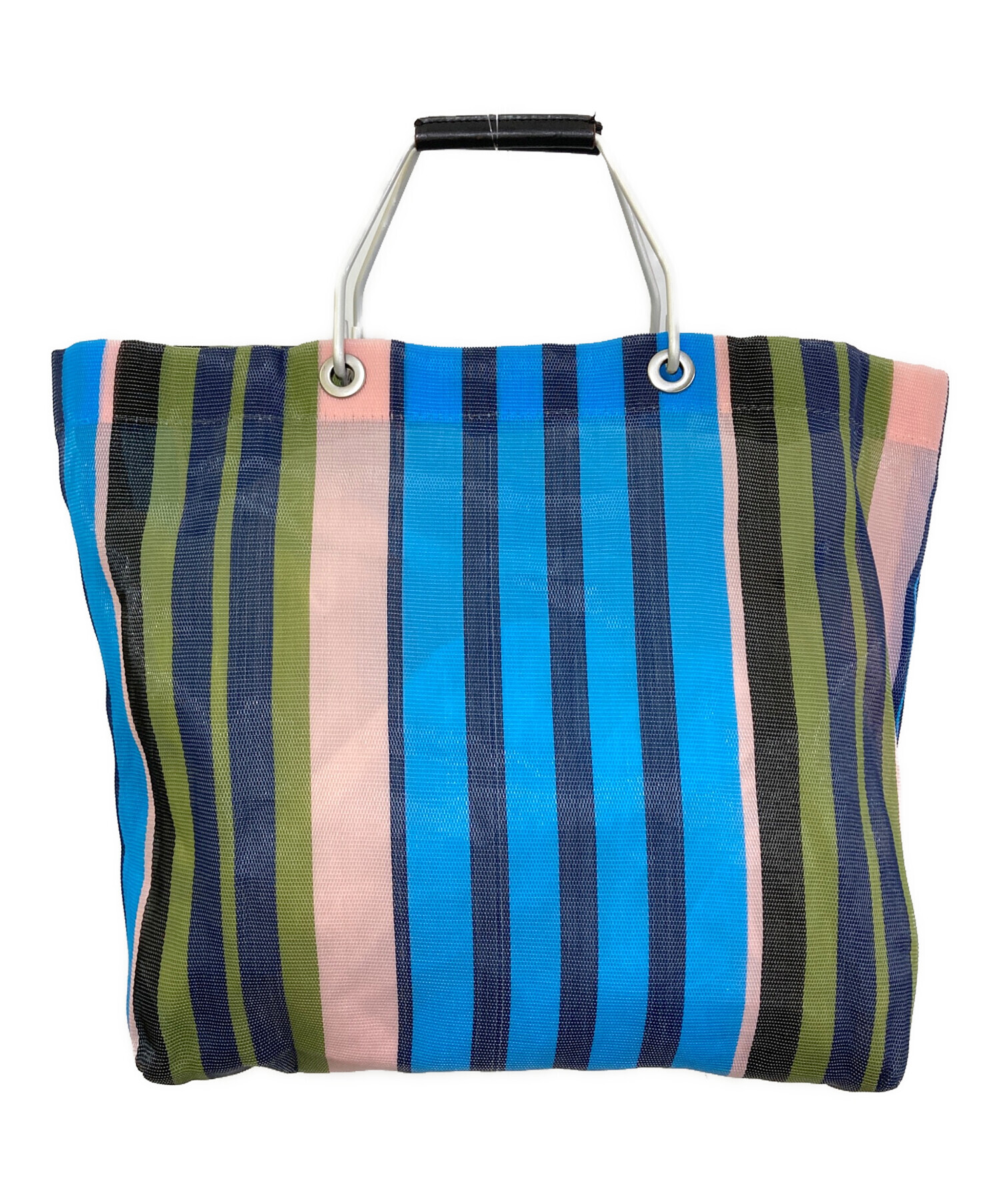 中古・古着通販】MARNI (マルニ) ストライプトートバッグ ブルー