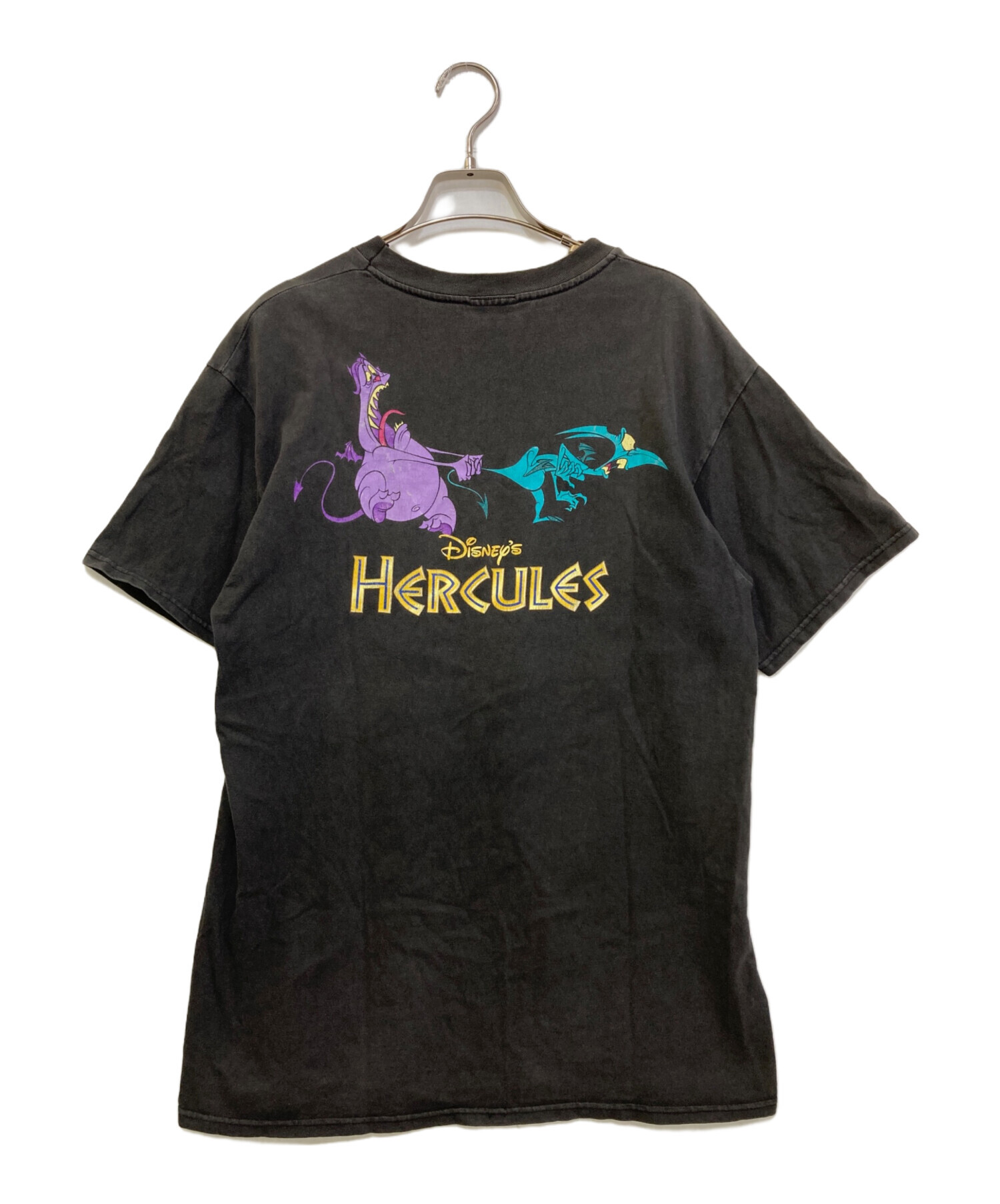 中古・古着通販】DISNEY (ディズニー) プリントTシャツ ブラック 