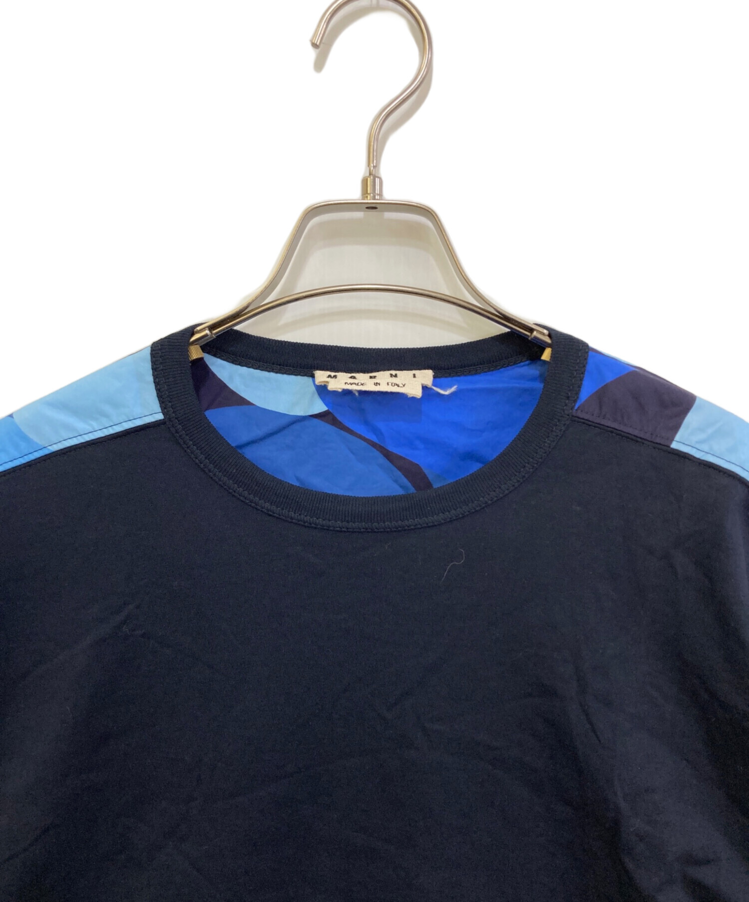 中古・古着通販】MARNI (マルニ) 切替カットソー HUMU0009Q1 ネイビー 