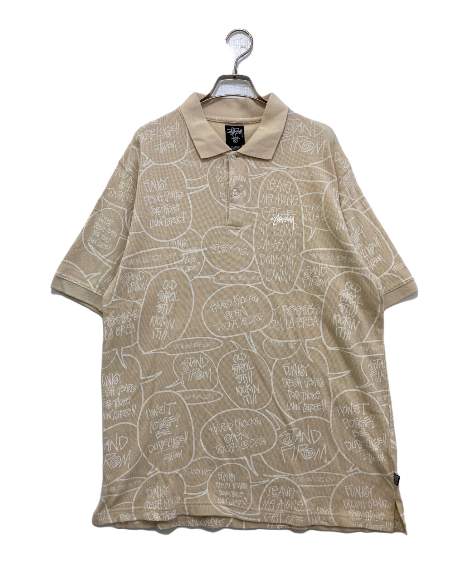 中古・古着通販】stussy (ステューシー) 00`sポロシャツ ベージュ