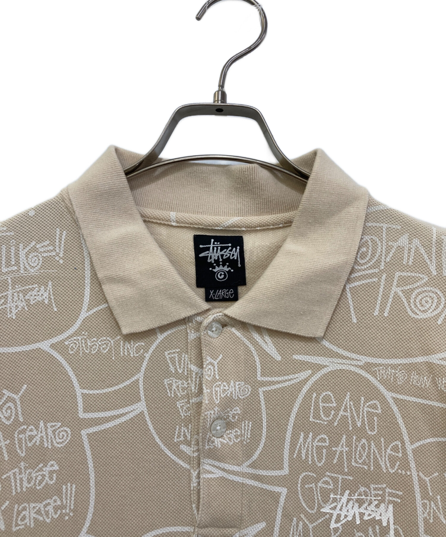 中古・古着通販】stussy (ステューシー) 00`sポロシャツ ベージュ