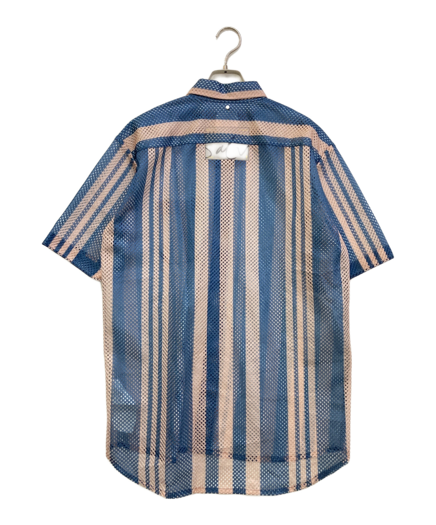 OAMC メッシュ ストライプ 半袖シャツ 中古・古着通販】OAMC (オーエーエムシー) メッシュ ストライプ