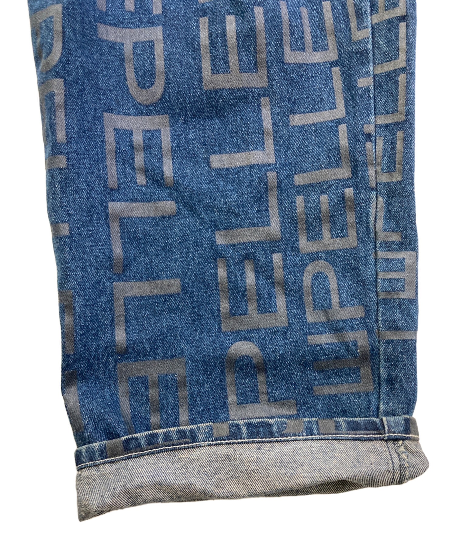 中古・古着通販】pellepelle (ペレペレ) 総柄デニムパンツ 57X1P