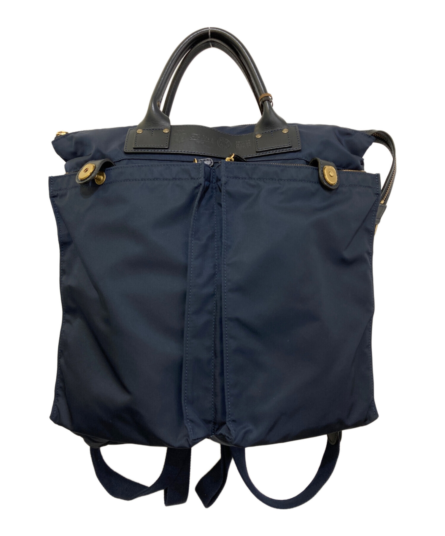 Felisi フェリージ　ネイビー トートバッグ ヘルメットバッグ　底板付き 中古・古着通販】Felisi (フェリージ) ヘルメットバッグ ネイビー