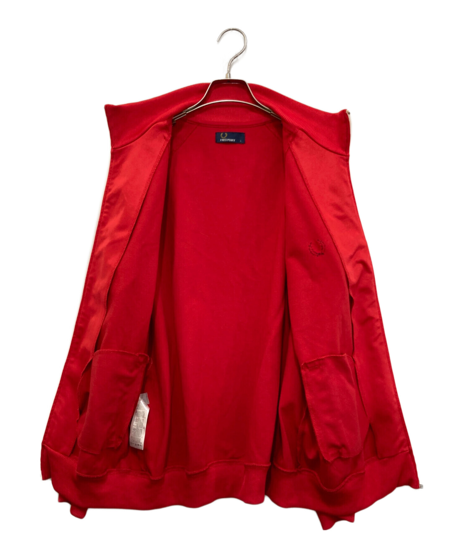 Fred Perry トラックジャケット Lサイズ レッド 中古・古着通販】FRED PERRY (フレッドペリー) トラックジャケット