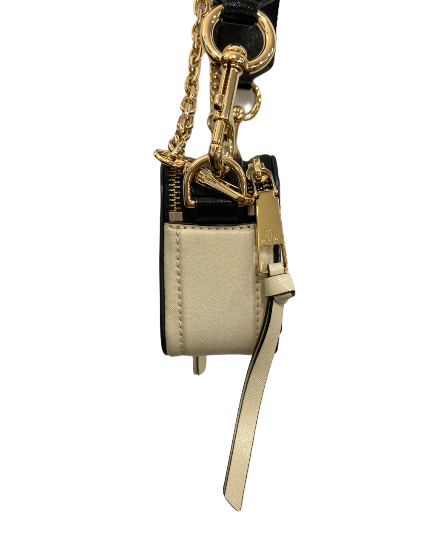 マークジェイコブス ボディバッグ スナップショット ベージュ ホワイト グーン M0012007 288 美品 PVC 中古 MARC JACOBS クロスボディ ショルダーバッグ 定番 人気 レディース 小さい ミニ コンパクト MARC JACOBS - マークジェイコブス ボディバッグ スナップショット