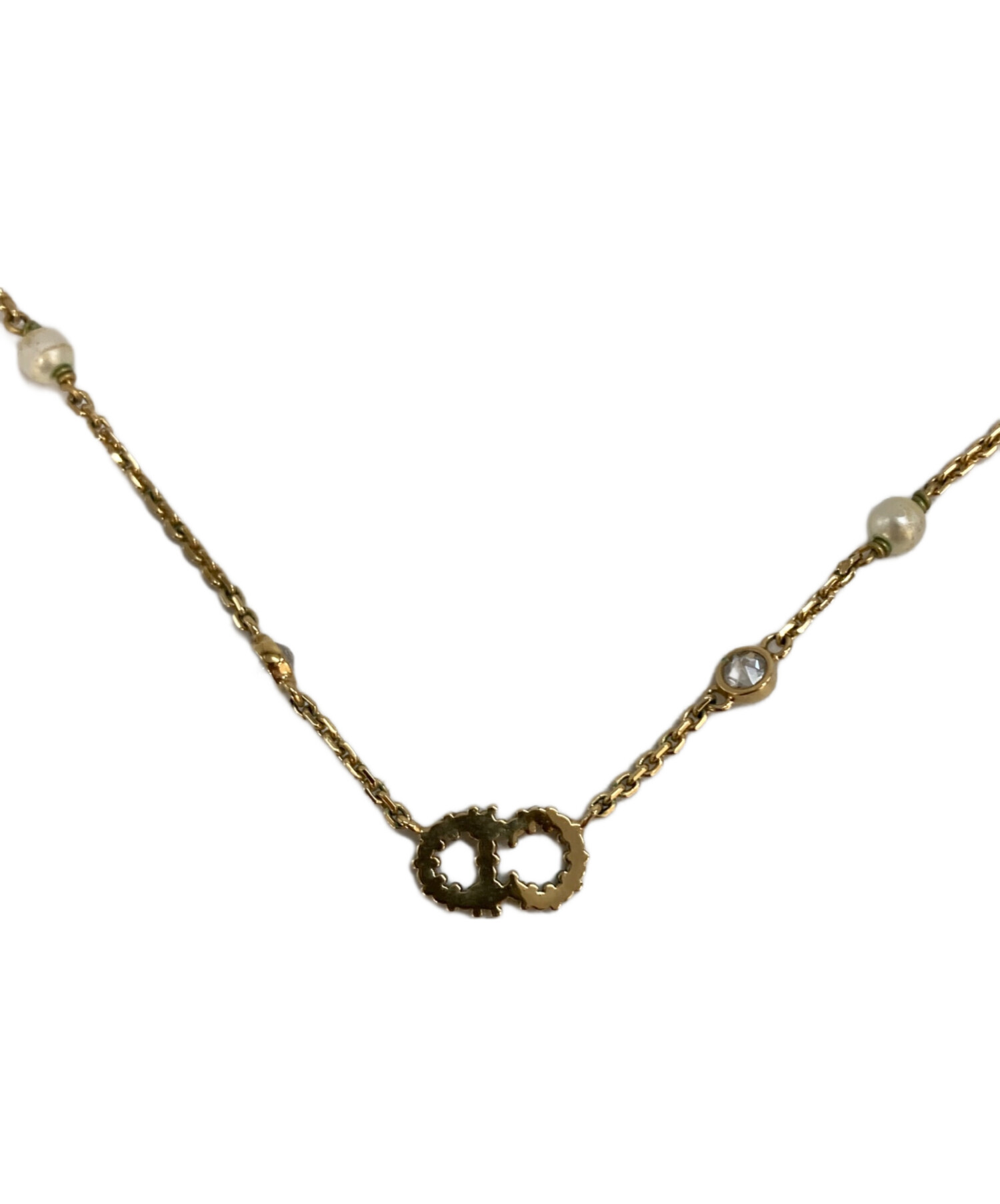中古・古着通販】Dior (ディオール) Clair D Lune ネックレス ゴールド