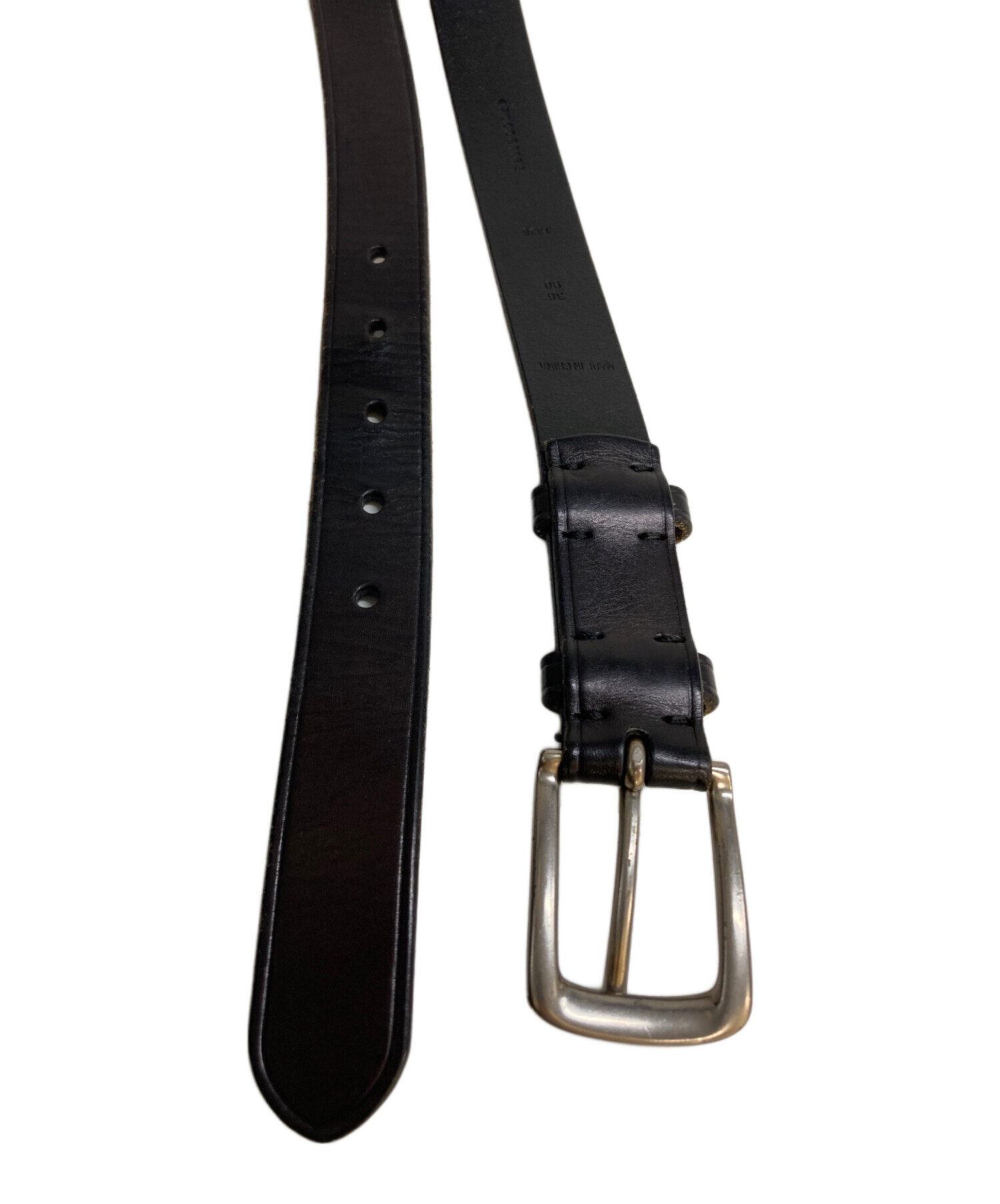 良品 RALPH LAUREN ラルフローレン コンチョバックル レザー ベルト M ブラック シルバーカラー レディース 古着 中古 USED Ralph Lauren - 良品 RALPH LAUREN ラルフローレン コンチョバックル
