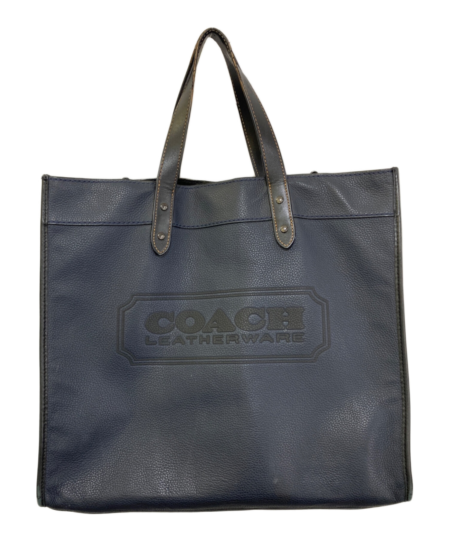 中古・古着通販】COACH (コーチ) レザーハンドバッグ ブラック 