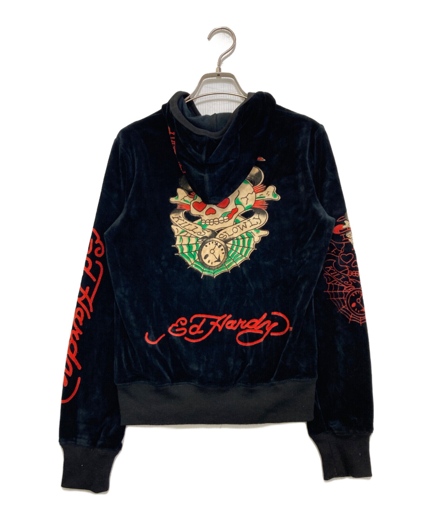 中古・古着通販】DON ED HARDY (ドンエドハーディ) ベロアパーカー 