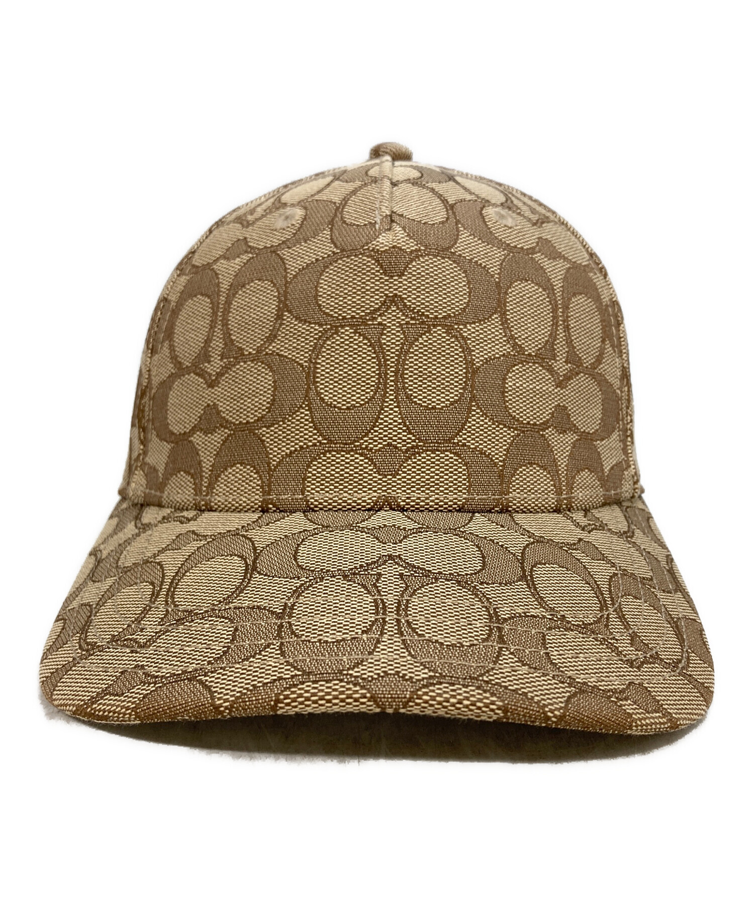 COACH ベージュ キャップ ロゴ入り 中古・古着通販】COACH (コーチ) キャップ ベージュ サイズ:52-62cm