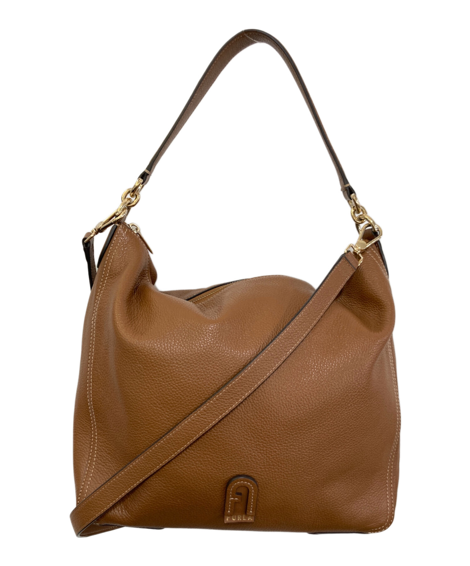 中古・古着通販】FURLA (フルラ) ATENA 2WAYショルダーバッグ ブラウン 