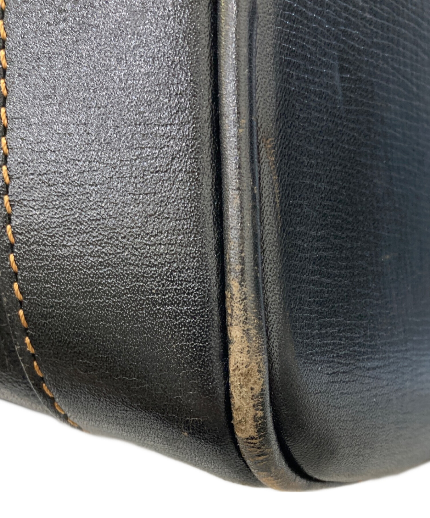 中古・古着通販】dunhill (ダンヒル) レザーボストンバッグ ブラック