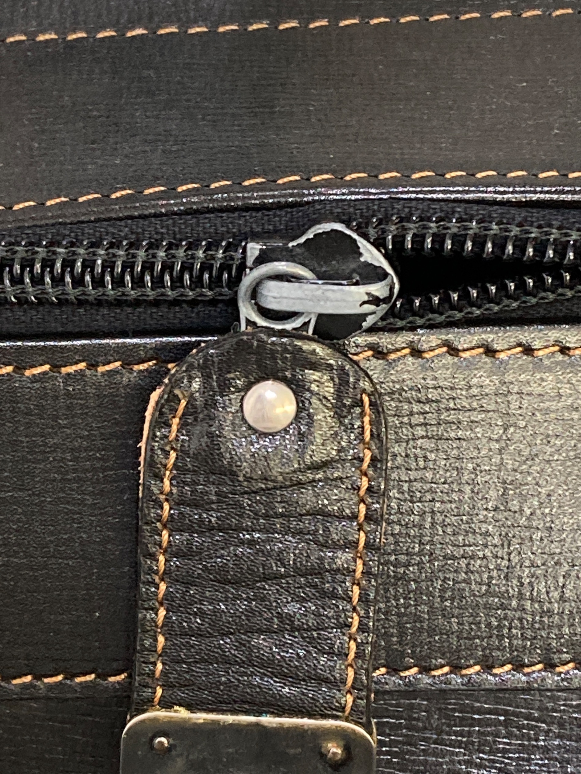 中古・古着通販】dunhill (ダンヒル) レザーボストンバッグ ブラック