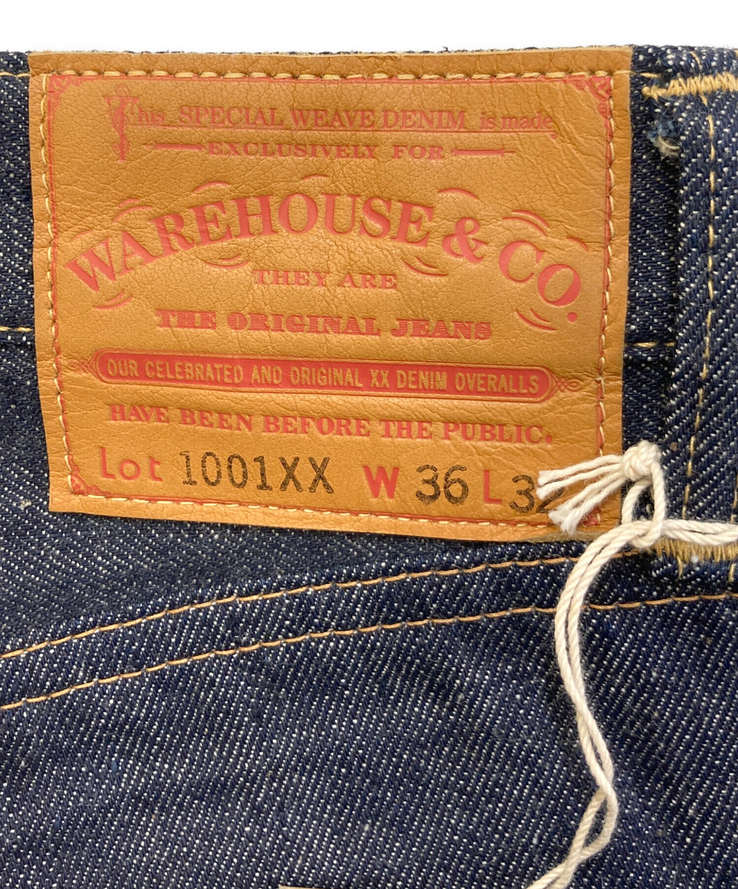 新品未使用！ウエアハウス 1001XX リジット　w36 中古・古着通販】WAREHOUSE (ウエアハウス) 1001XX リジットデニム