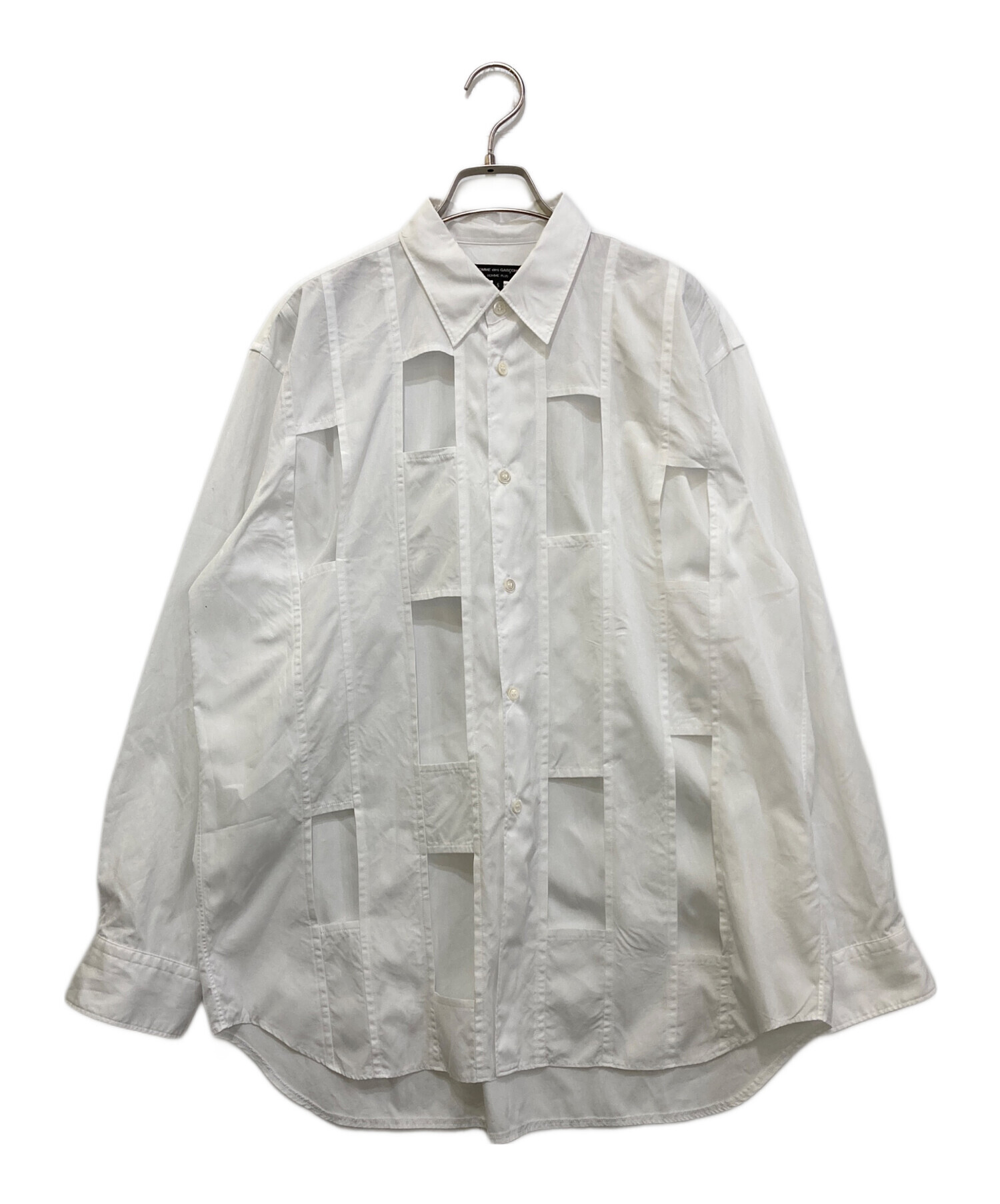 BLACK COMME des GARCONS ブラウス S 白 【古着】【中古】【送料無料】 中古・古着通販】COMME des GARCONS HOMME PLUS (コムデギャルソンオム