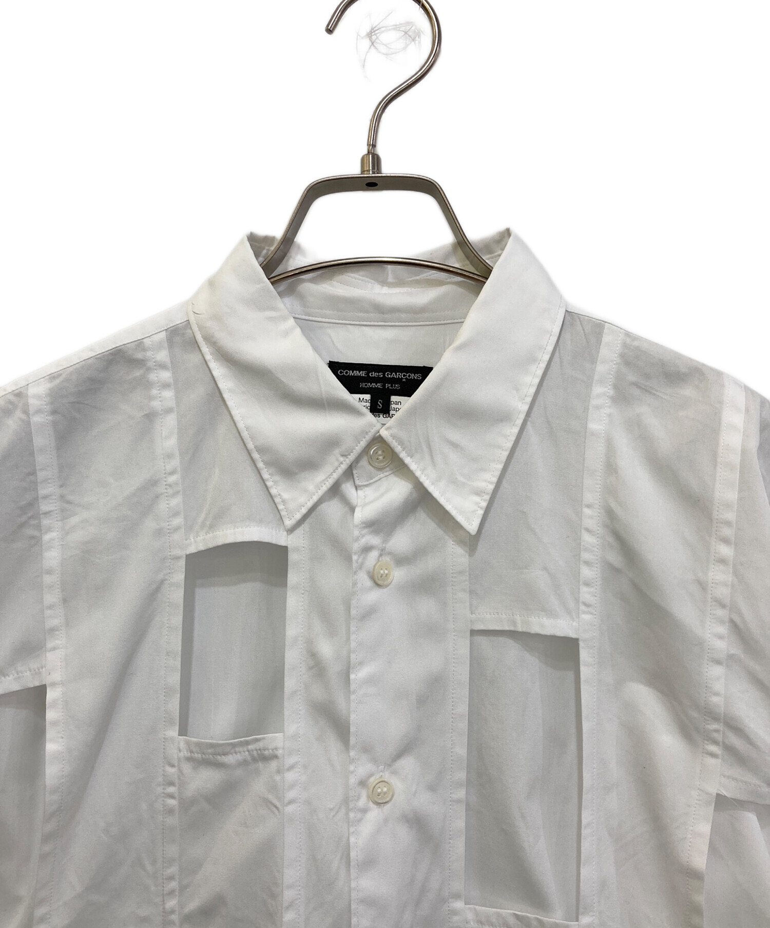 BLACK COMME des GARCONS ブラウス S 白 【古着】【中古】【送料無料】 中古・古着通販】COMME des GARCONS HOMME PLUS (コムデギャルソンオム