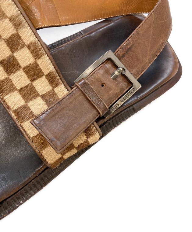 中古・古着通販】LOUIS VUITTON (ルイ ヴィトン) ダミエハラコサンダル