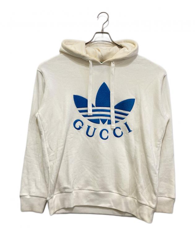 ×GUCCI☆アディダスサイドライン プルオーバースウェットパーカー 中古・古着通販】adidas (アディダス) GUCCI (グッチ) トレフォイル
