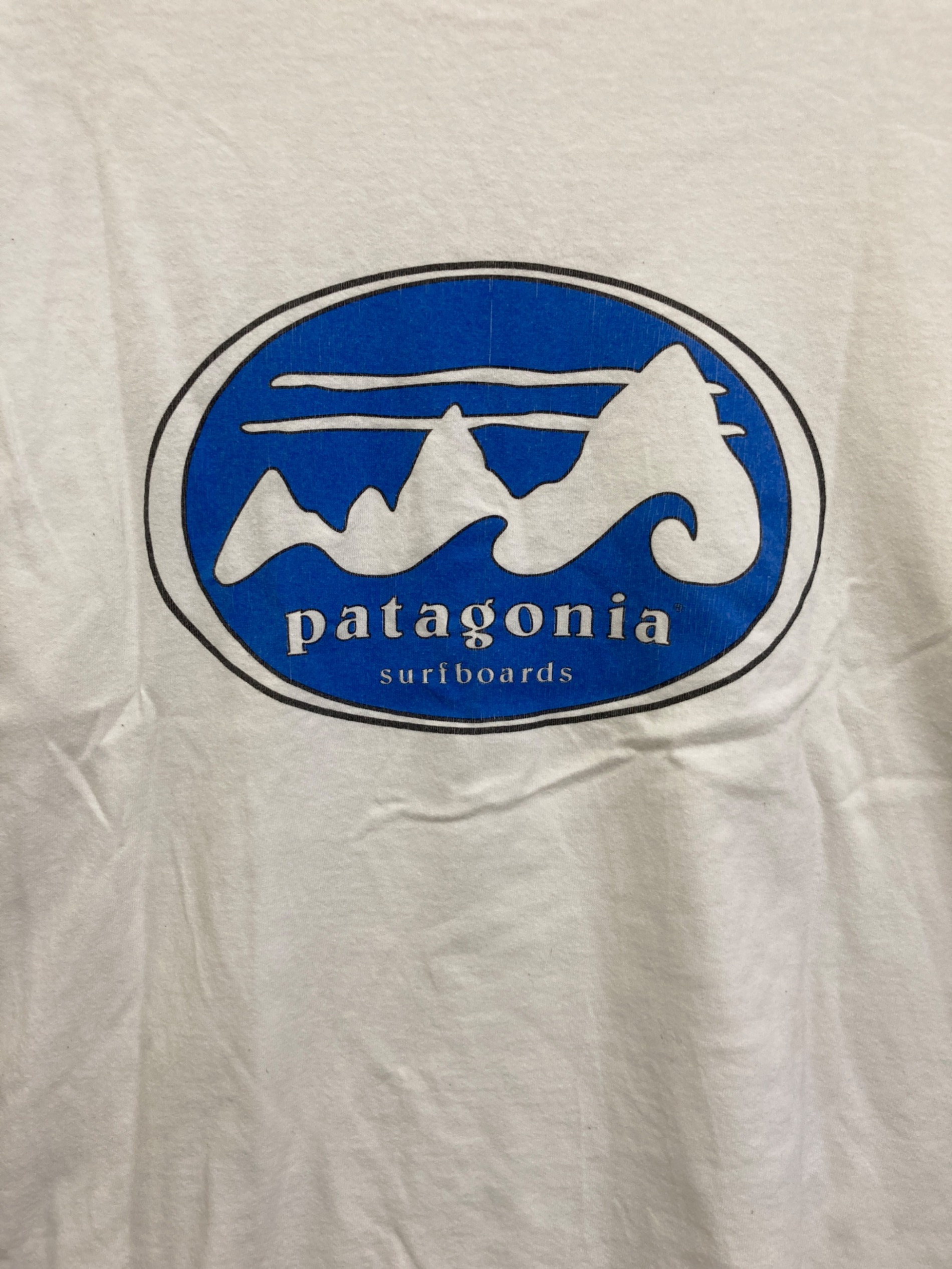 新品 Patagonia 90's復刻Tシャツ 生態系 白藍色 XLサイズ 中古・古着通販】Patagonia (パタゴニア) 90's プリントTシャツ