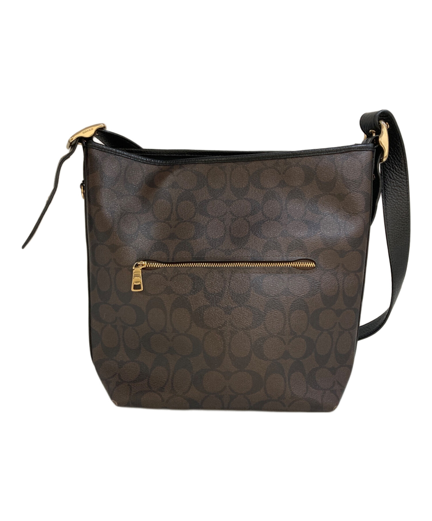 【美品】ショルダーバッグ シグネチャーベージュブラウン C2819 COACH 中古・古着通販】COACH (コーチ) シグネチャーショルダーバッグ C2819
