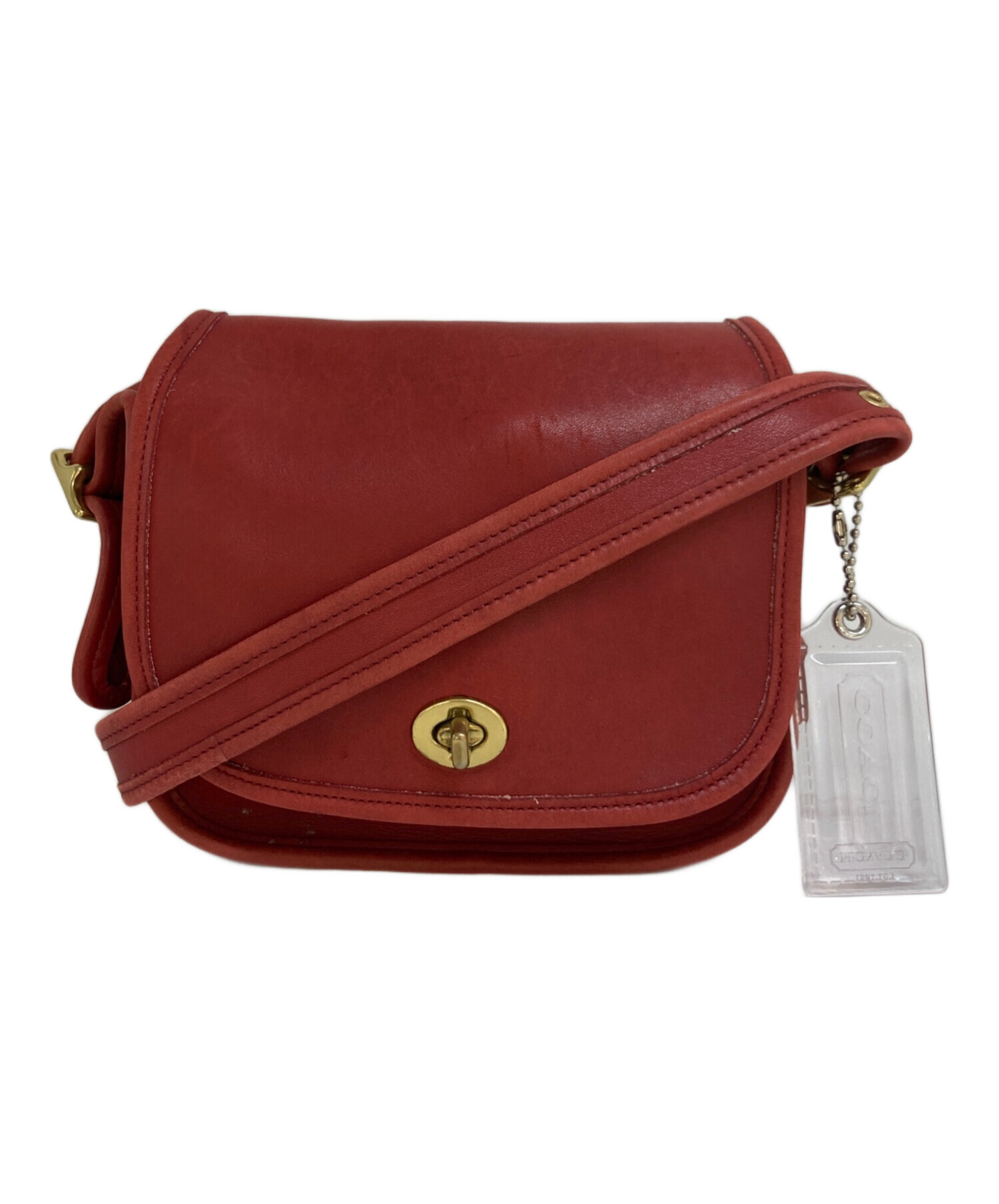 中古・古着通販】COACH (コーチ) レザーショルダーバッグ 9965 レッド