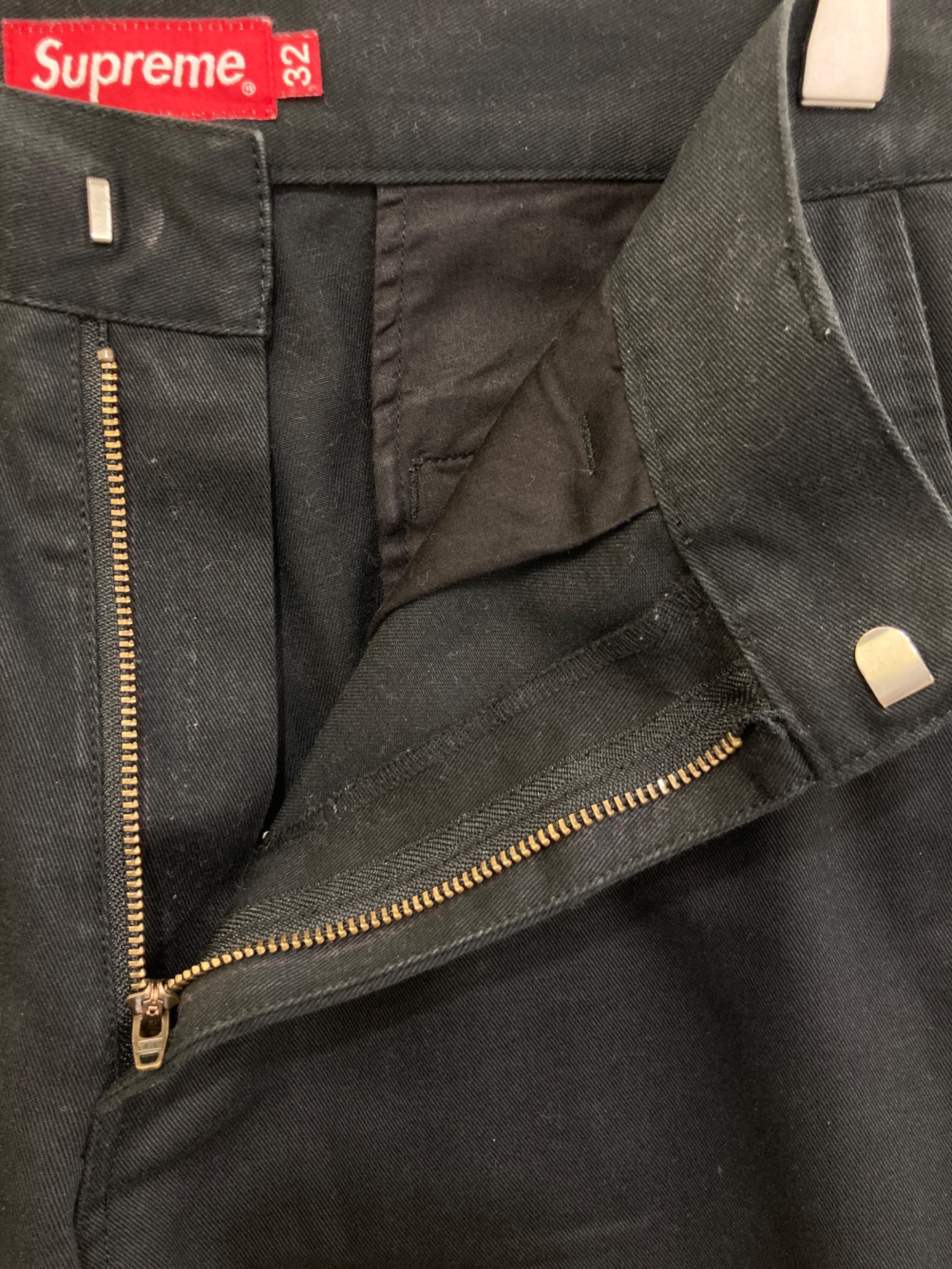 中古・古着通販】SUPREME (シュプリーム) ワークパンツ ブラック