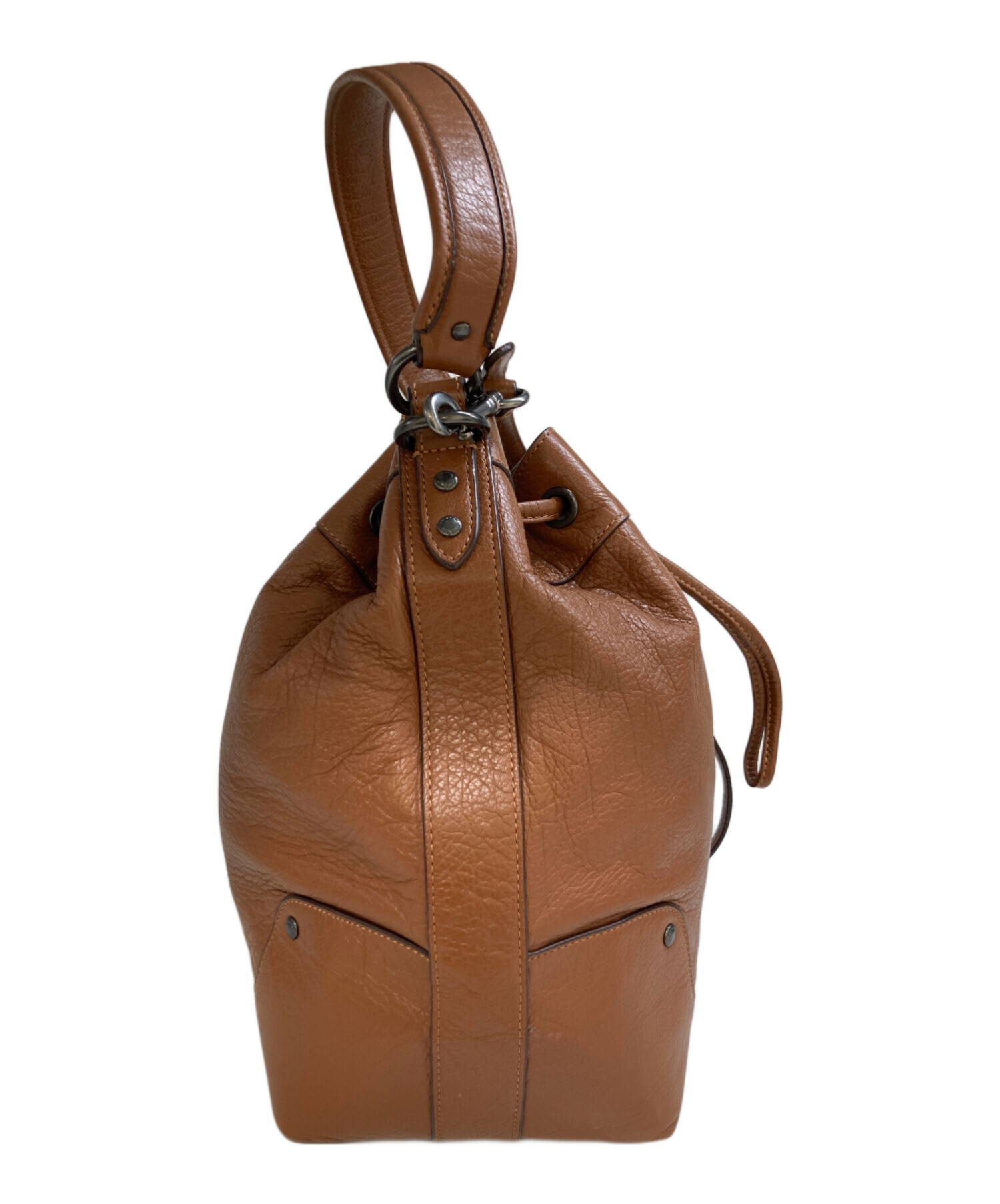 COACH 2WAY レザーバッグ　ブラウン 中古・古着通販】COACH (コーチ) 2WAYバッグ F35684 ブラウン