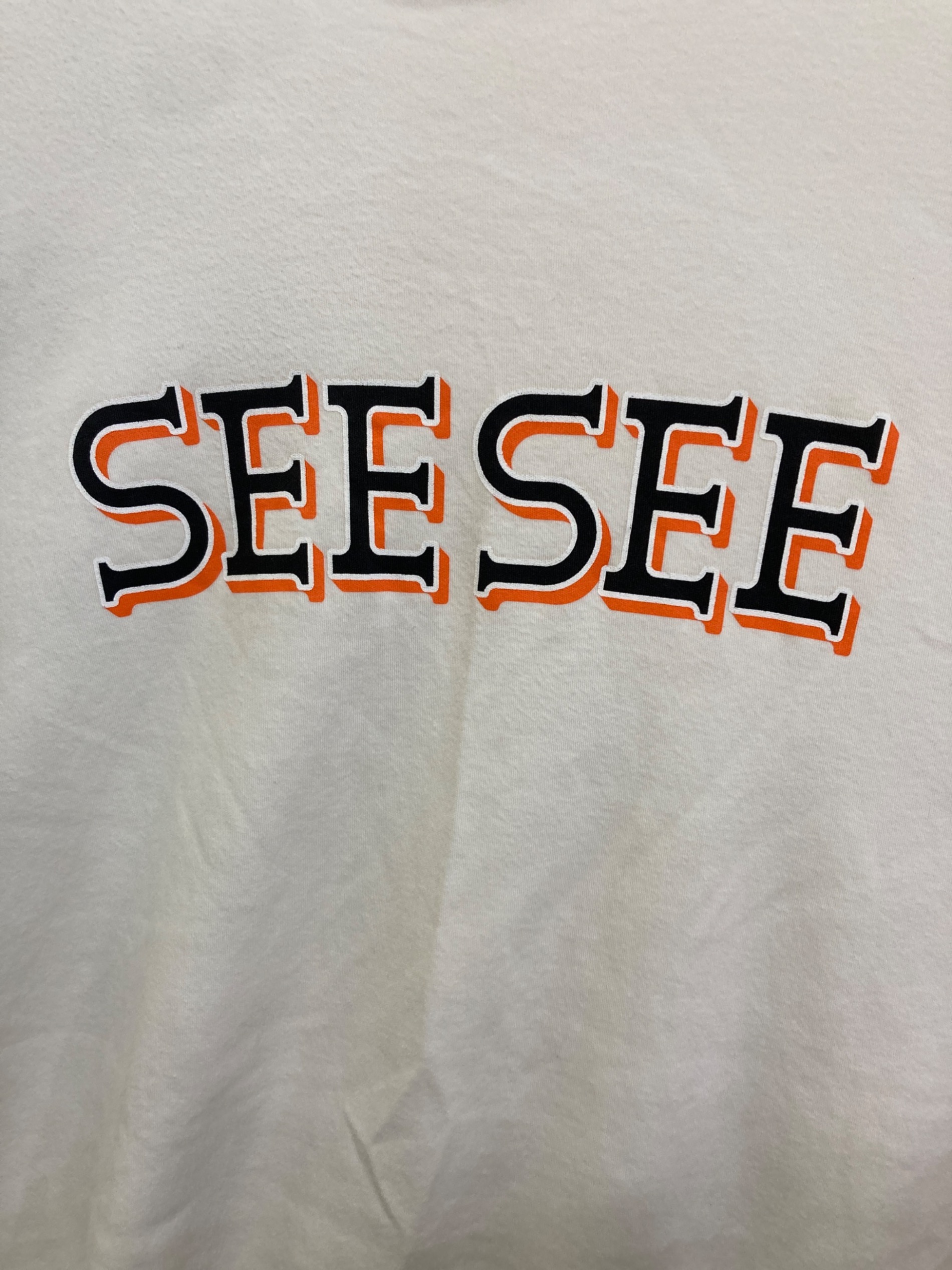 seesee シーシー Tシャツ 中古・古着通販】SEESEE (シーシー) プリントTシャツ ホワイト サイズ