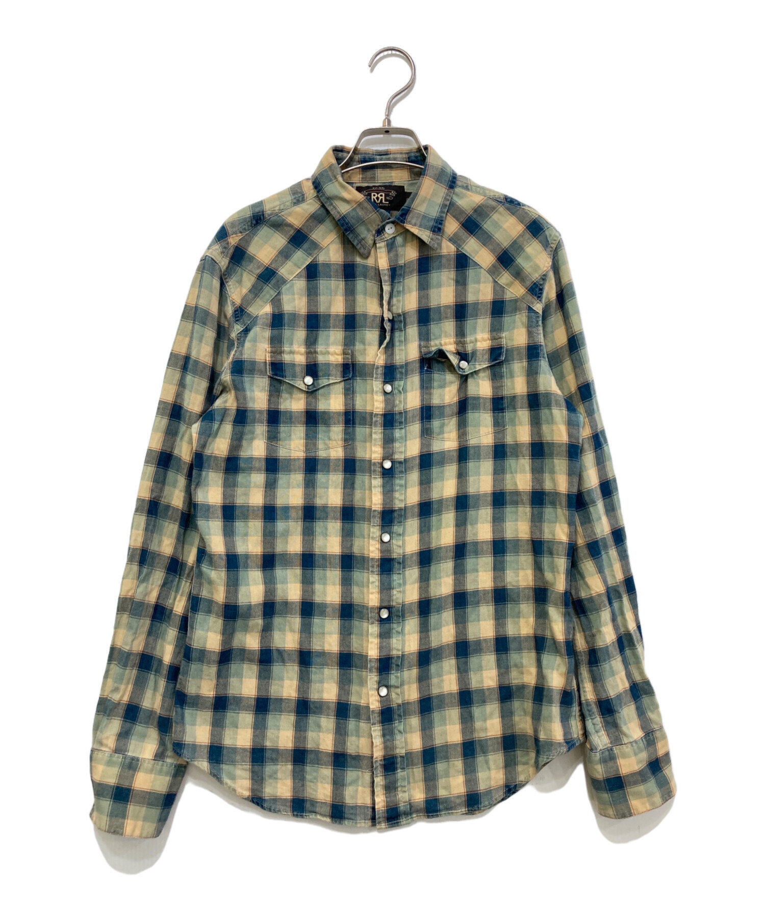 中古・古着通販】RRL (ダブルアールエル) チェックシャツ インディゴ
