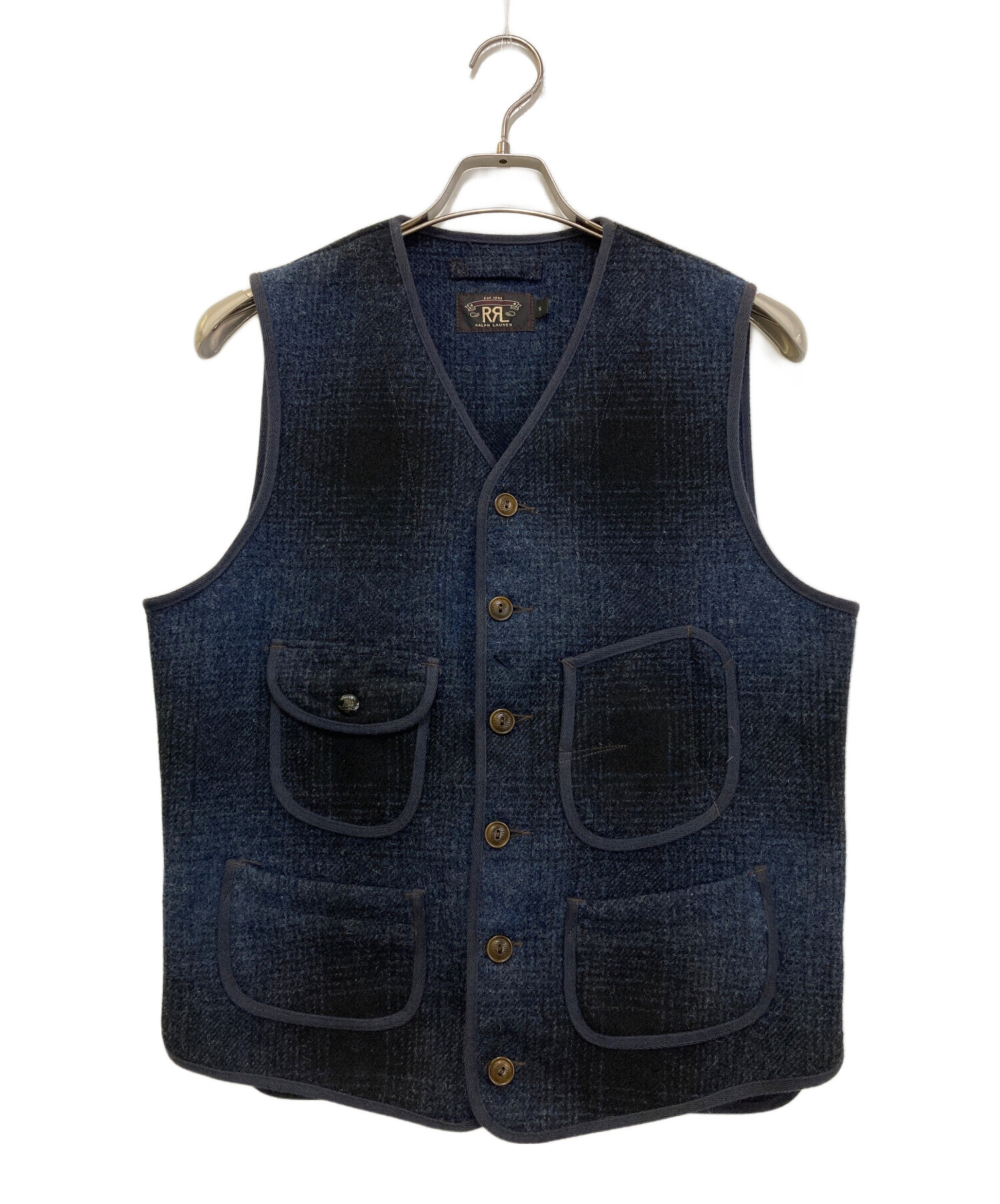 中古・古着通販】RRL (ダブルアールエル) ウールワークベスト ネイビー