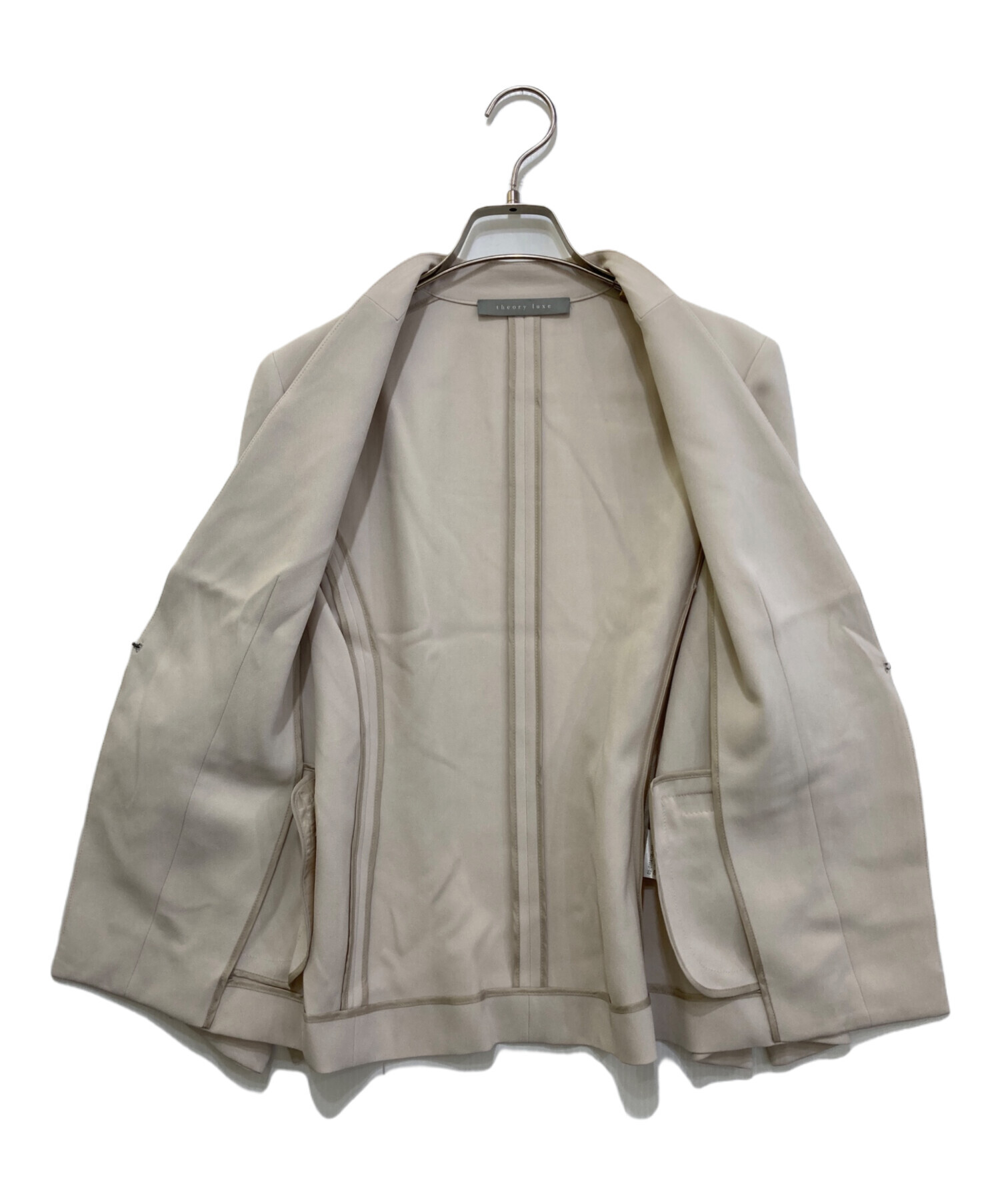 theoryアイボリー ノーカラージャケット 00サイズパンツxxxo THE SHOP TK ジャケット ノーカラージャケット 入園式 卒園式 「ONOFF
