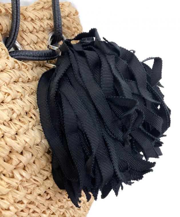 中古・古着通販】LUDLOW (ラドロー) ストローフリンジ巾着バッグ