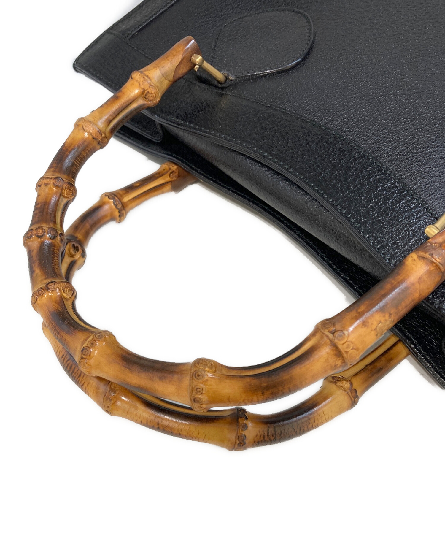中古・古着通販】GUCCI (グッチ) バンブー レザー ハンドバッグ 002