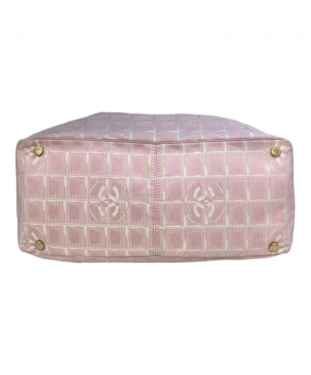 CHANEL ニュートラベルライン　ピンク　チェック柄 トートバッグ 中古・古着通販】CHANEL (シャネル) ニュートラベルラインMM/トート