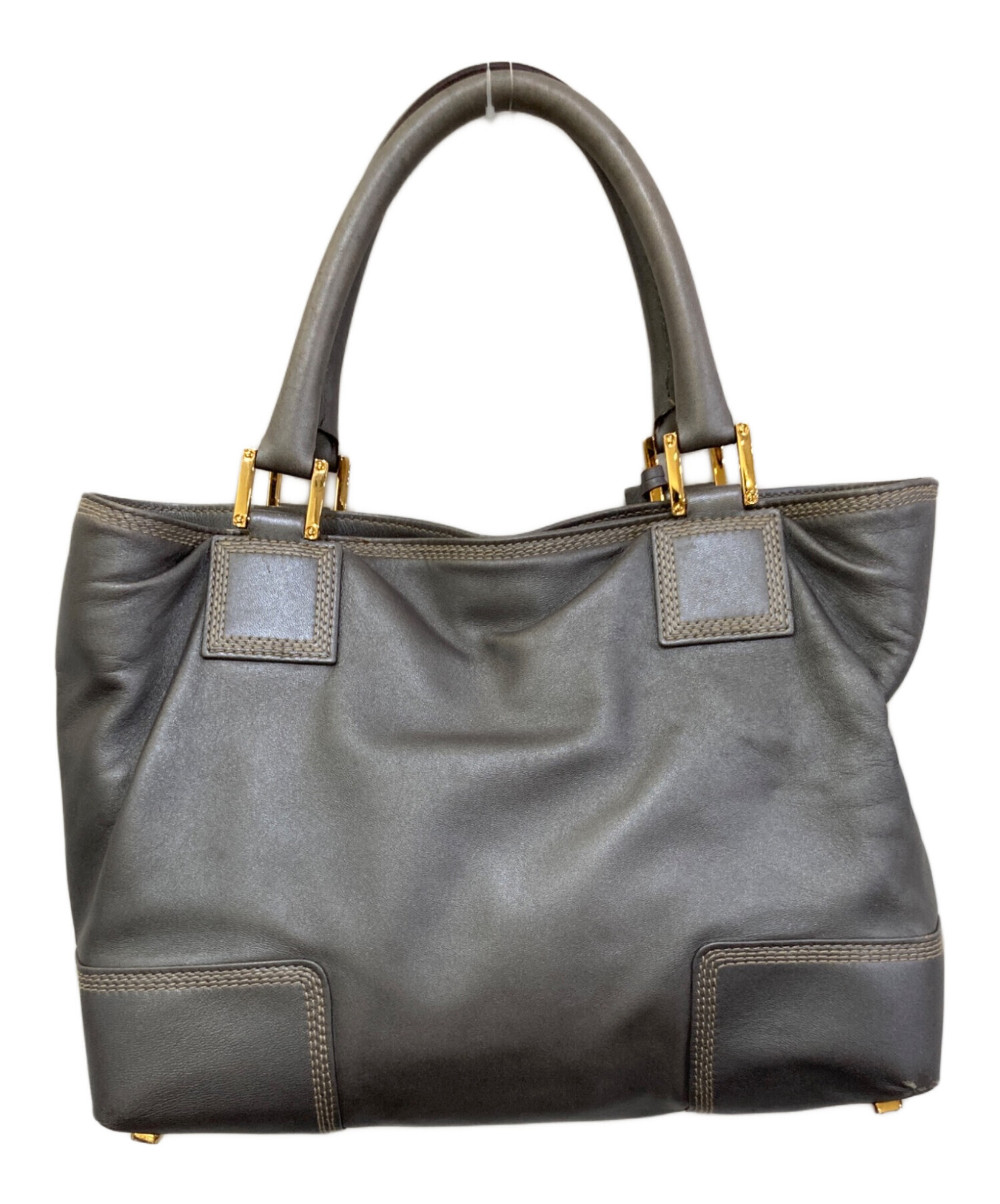 中古・古着通販】LOEWE (ロエベ) フスタハンドバッグ グレー｜ブランド