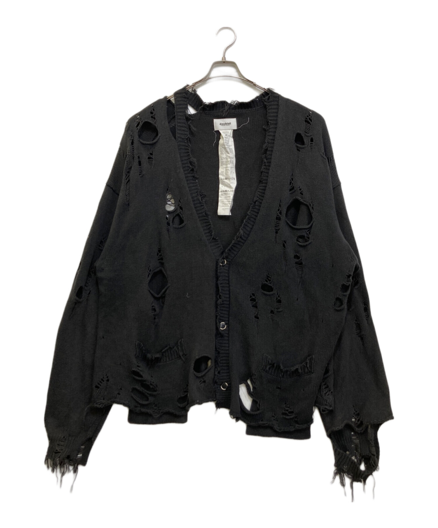 doublet / DESTROYED CARDIGAN デストロイカーディガン 中古・古着通販】doublet (ダブレット) DESTROYED CARDIGAN ブラック
