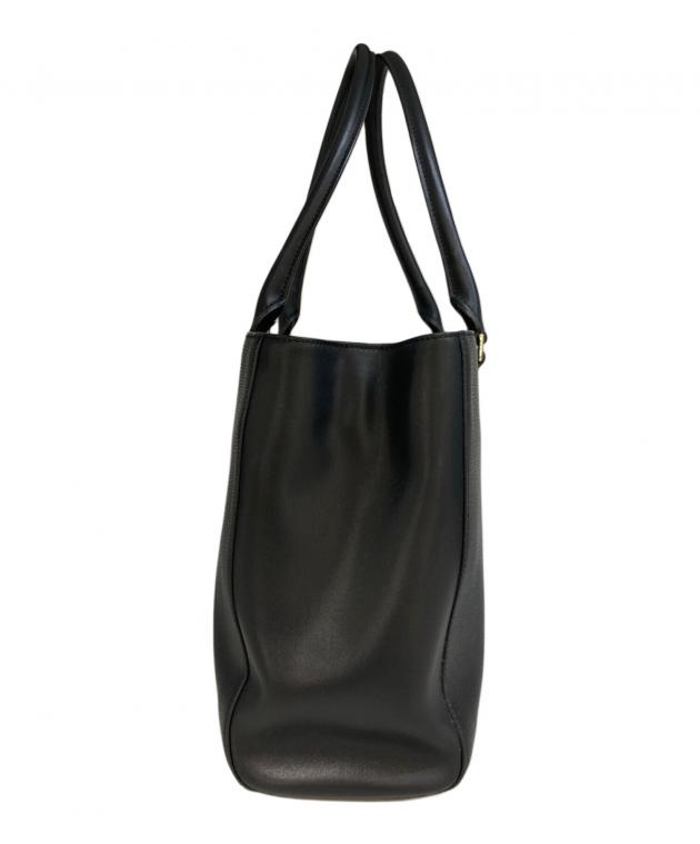Paul Smith レザートートバッグ 黒 中古・古着通販】PAUL SMITH (ポールスミス) レザートートバッグ