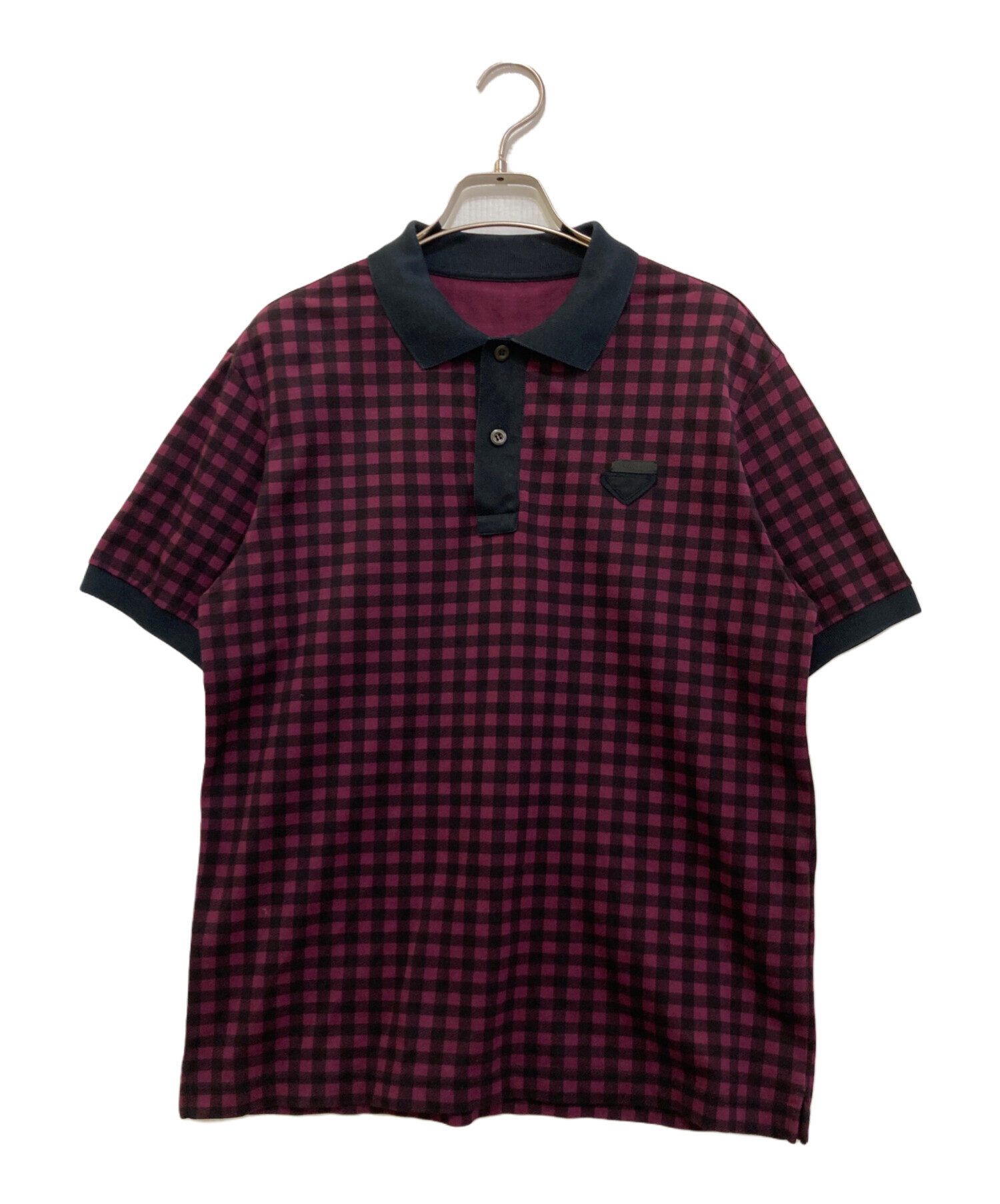 中古・古着通販】PRADA (プラダ) チェックポロシャツ 0000ET-Z00UK