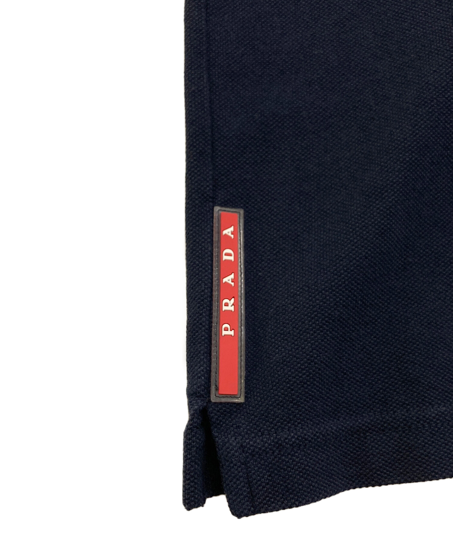 中古・古着通販】PRADA (プラダ) 鹿の子ポロシャツ ネイビー サイズ:L