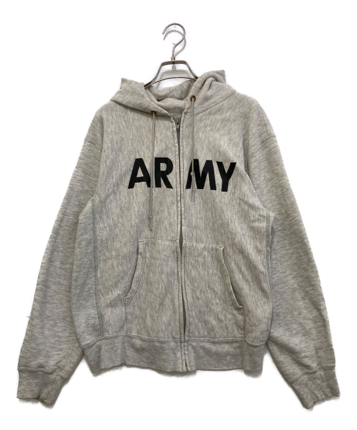 Champion ARMY SOCCER パーカー Lサイズ グレー 中古・古着通販】Champion (チャンピオン) ARMYプリントパーカー