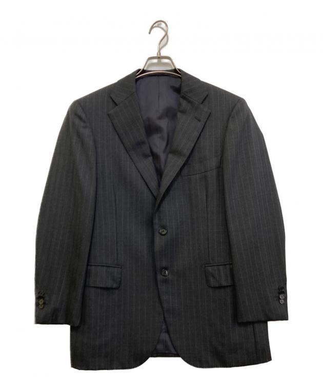 【中古】リングヂャケット RING JACKET ウール 3つボタンスーツ ダークグレー【サイズ44】【メンズ】 中古・古着通販】RING JACKET (リングジャケット) セットアップスーツ