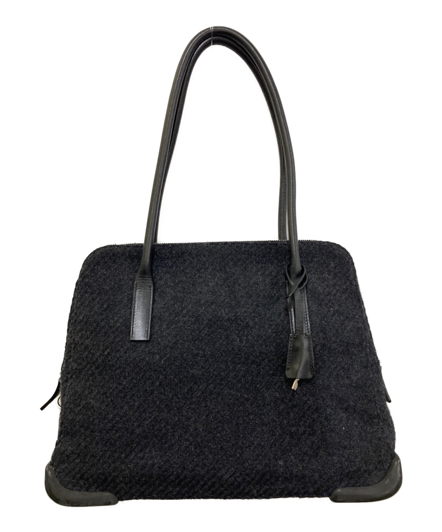 中古・古着通販】PRADA (プラダ) ウール×レザートートバッグ B9497
