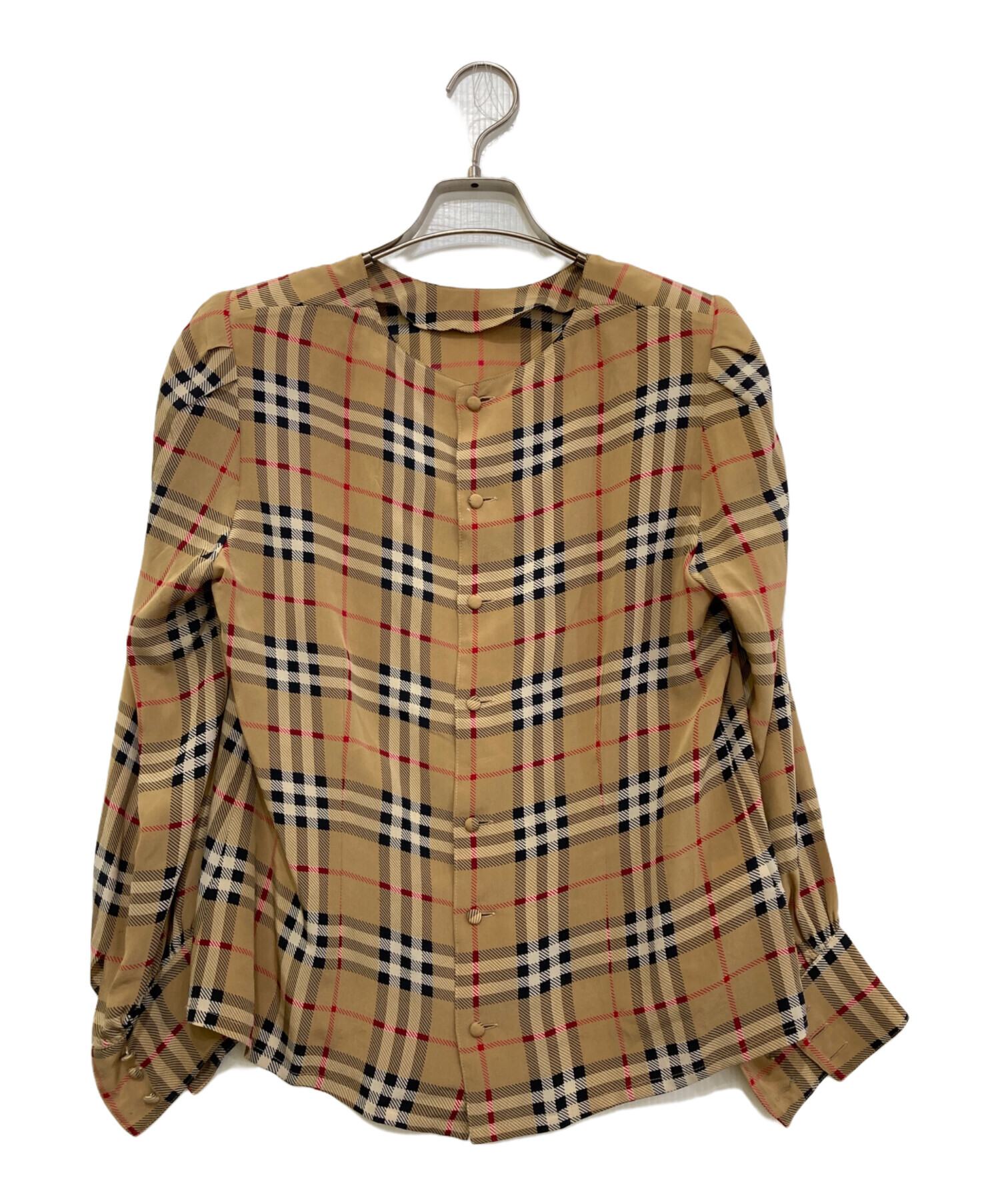 中古・古着通販】Burberry's (バーバリーズ) ノーカラーシルクシャツ