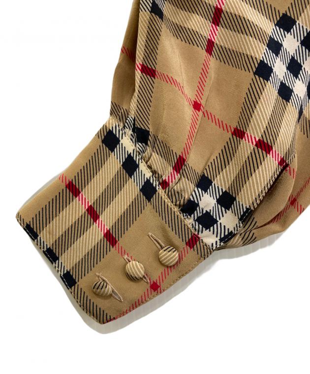 バーバリー　ヴィンテージ　シルク　シャツ 中古・古着通販】Burberry's (バーバリーズ) ノーカラーシルクシャツ